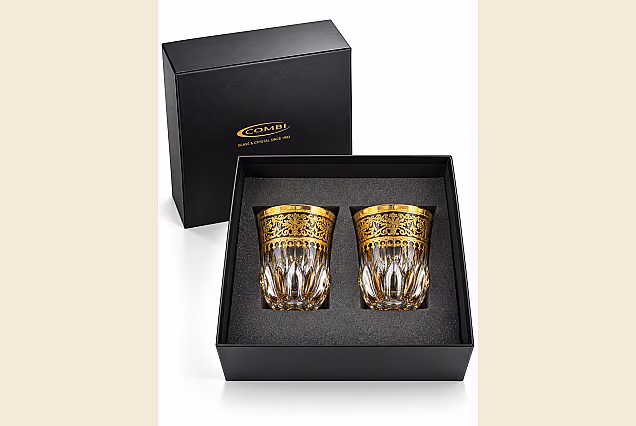 Amalfi-AH- zestaw 2szt szklanki kryształowej do whisky