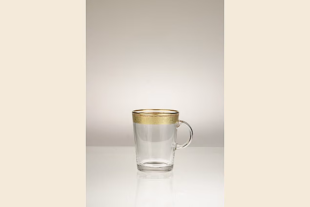 Evita Gold-EGF-szklanka do herbaty z uchem 250ml