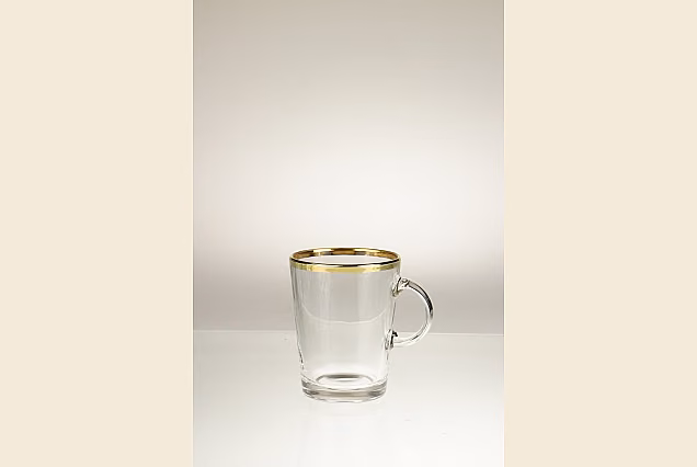 Faro Gold-FM-2 szt szklanki do herbaty z uchem 250ml