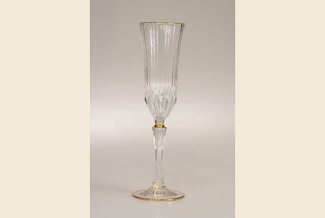 Eleganckie kieliszki do szampana 180ml ze złotym paskiem ADAGIO GOLD-ADGA