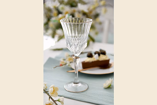 Eleganckie kieliszki do wody 280ml zdobione platyną ADAGIO PLATINUM-ADPB
