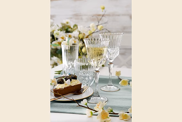 Eleganckie kieliszki do wody 280ml zdobione platyną ADAGIO PLATINUM-ADPB