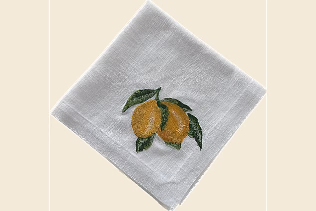 Serwetka haftowana-Sycylian Lemon