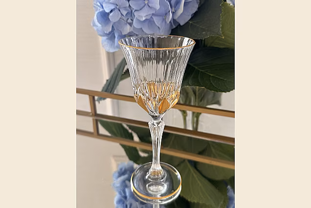 Marigold-MH-luksusowe kieliszki do wina 220ml ze złotym zdobieniem