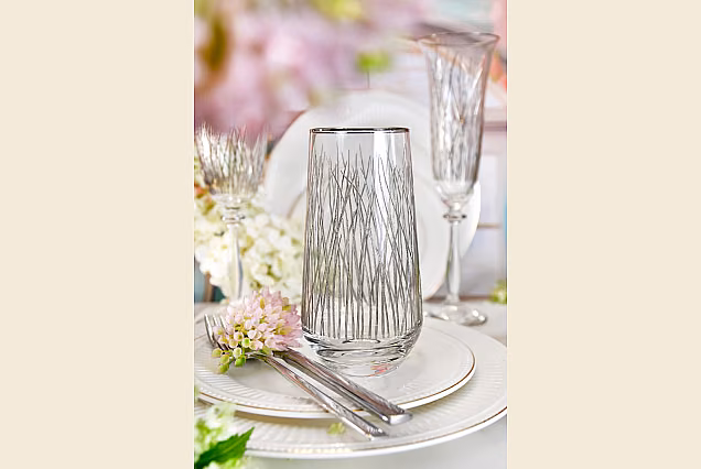 Bloom Platin-BPD- eleganckie szklanki do drinków z platyną 6szt