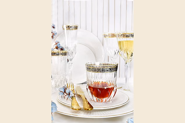 Eleganckie szklanki do whisky zdobione Palermo Crystal-PCE