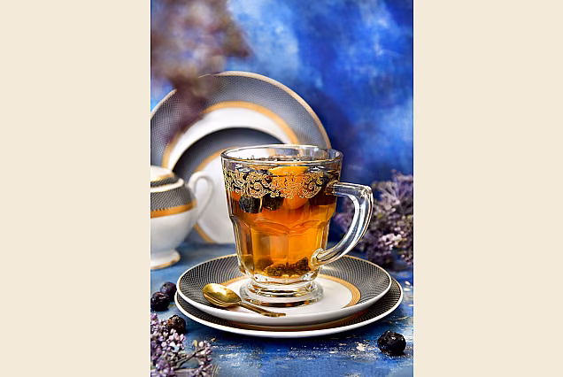 Zdobione szklanki do herbaty Charme-CHA- 6szt na prezent
